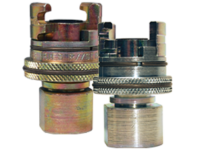 Dual-Lock P-Series Thor Interchange Female Thread Coupler with Knurled Flanged Sleeve