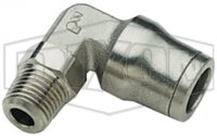 Nickel-Plated Brass Legris Push-In Male Elbow